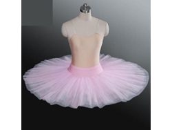 2026-6551-tutu Profesional Platero Blanco Rojo Negro Para Mujer Danza Ballet Adulto Falda Con Calzón 5 Capas Tallas S-xxl S Rosa
