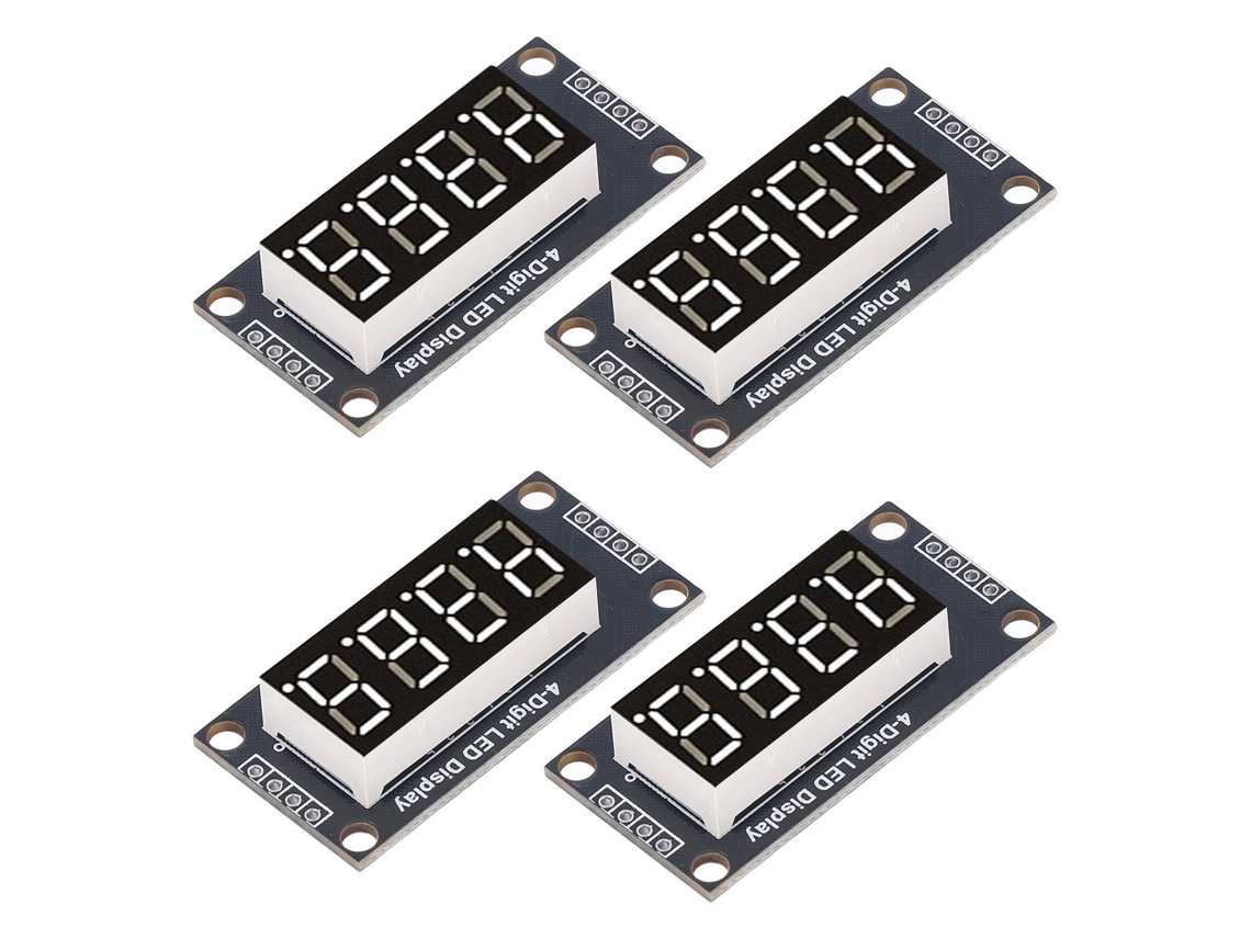 2026as-4 Conjuntos Módulo de pantalla de tubo digital LED 4 dígitos 7 segmentos 0.36in Chip de control Tm1637 Blanco Mra110a