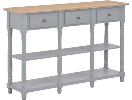 Mesa Consola VIDAXL Gris Madera (120x30x76 cm)