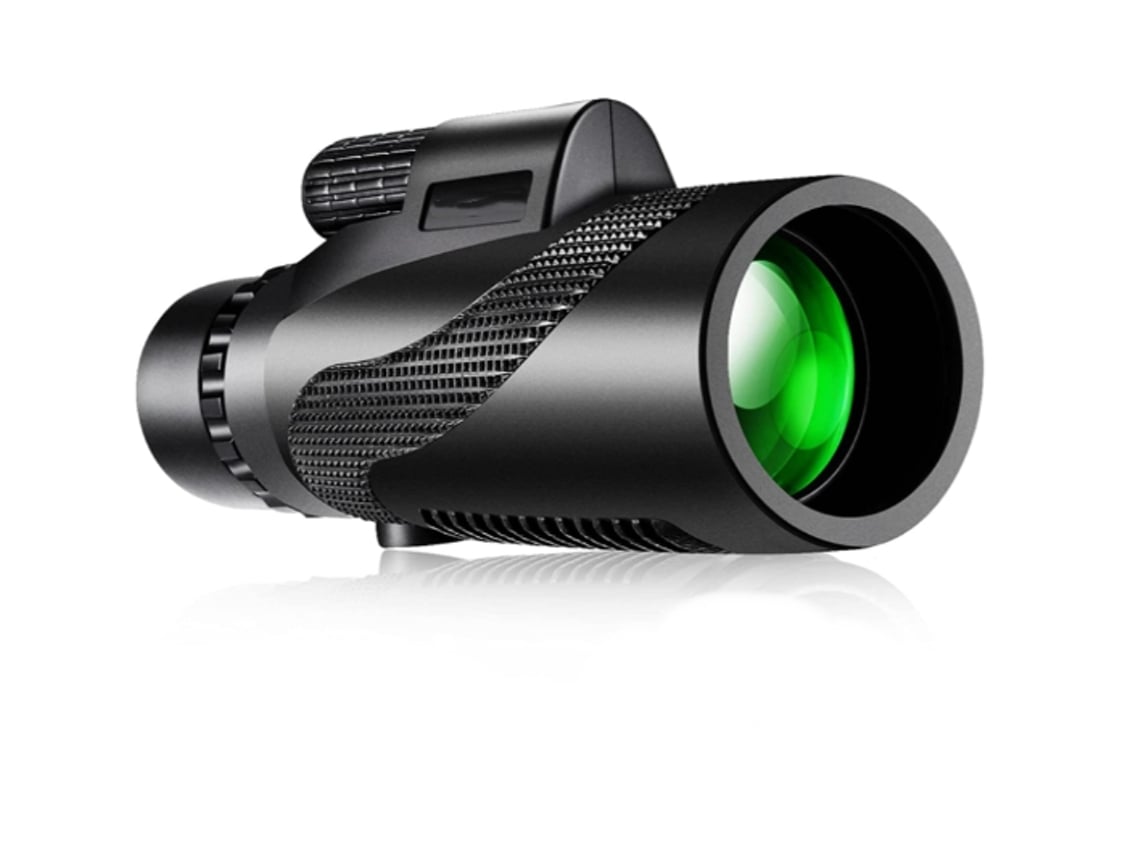 Telescopio monocular HD 12x50 para teléfono móvil, impermeable, Bak4 FMC, Bestvite (negro)