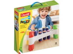 Juego Educativo QUERCETTI Juego Peggy Martillo Divertido 34 pzs (Edad Mínima: 18 Meses - 33,5 x 33 x 7,5 cm)