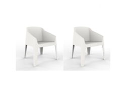 GARBAR BAKU Set 2 Sillón Interior Exterior Blanco