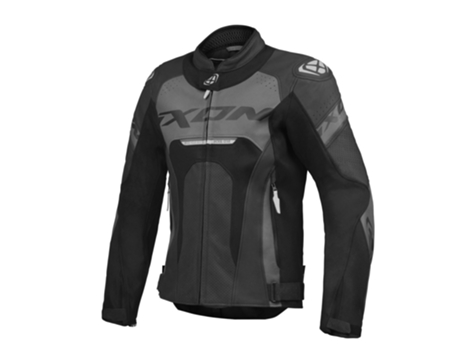 Chaqueta para Motociclismo IXON Cuero Jackal Piel Negro (2XL)