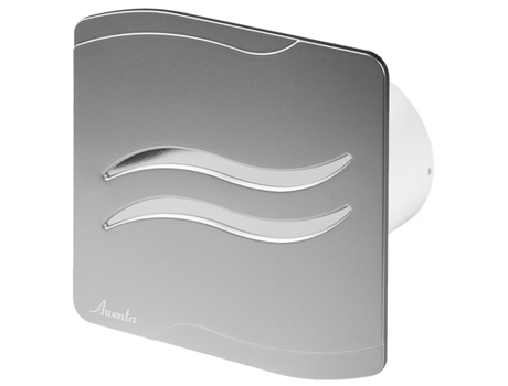 Ventilador extractor S-LINE estándar de 100 mm Ventilación de techo de pared con panel frontal de ABS satinado AWENTA