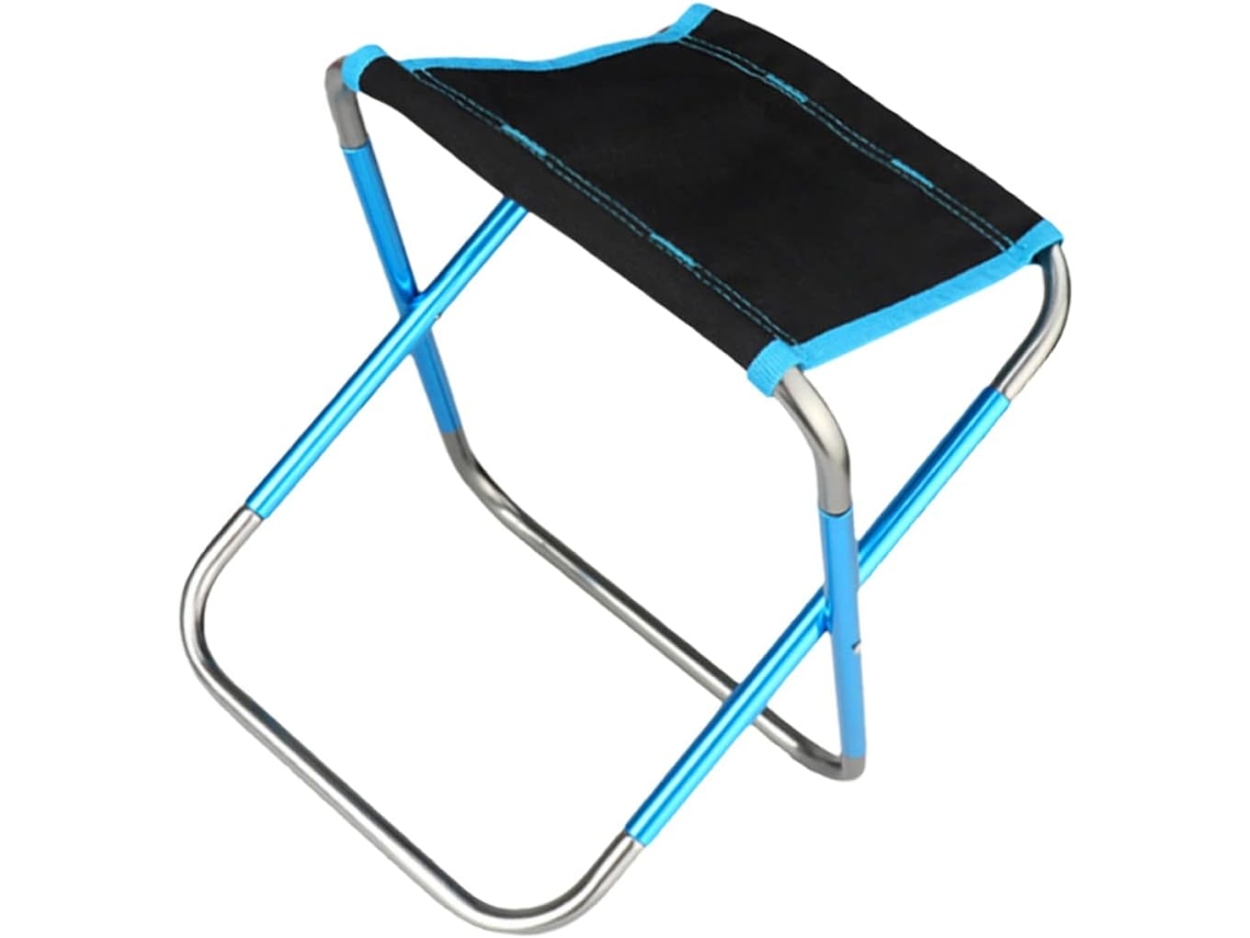 Silla plegable de aluminio, acero y patas plegables, estable para acampar | Sin marca