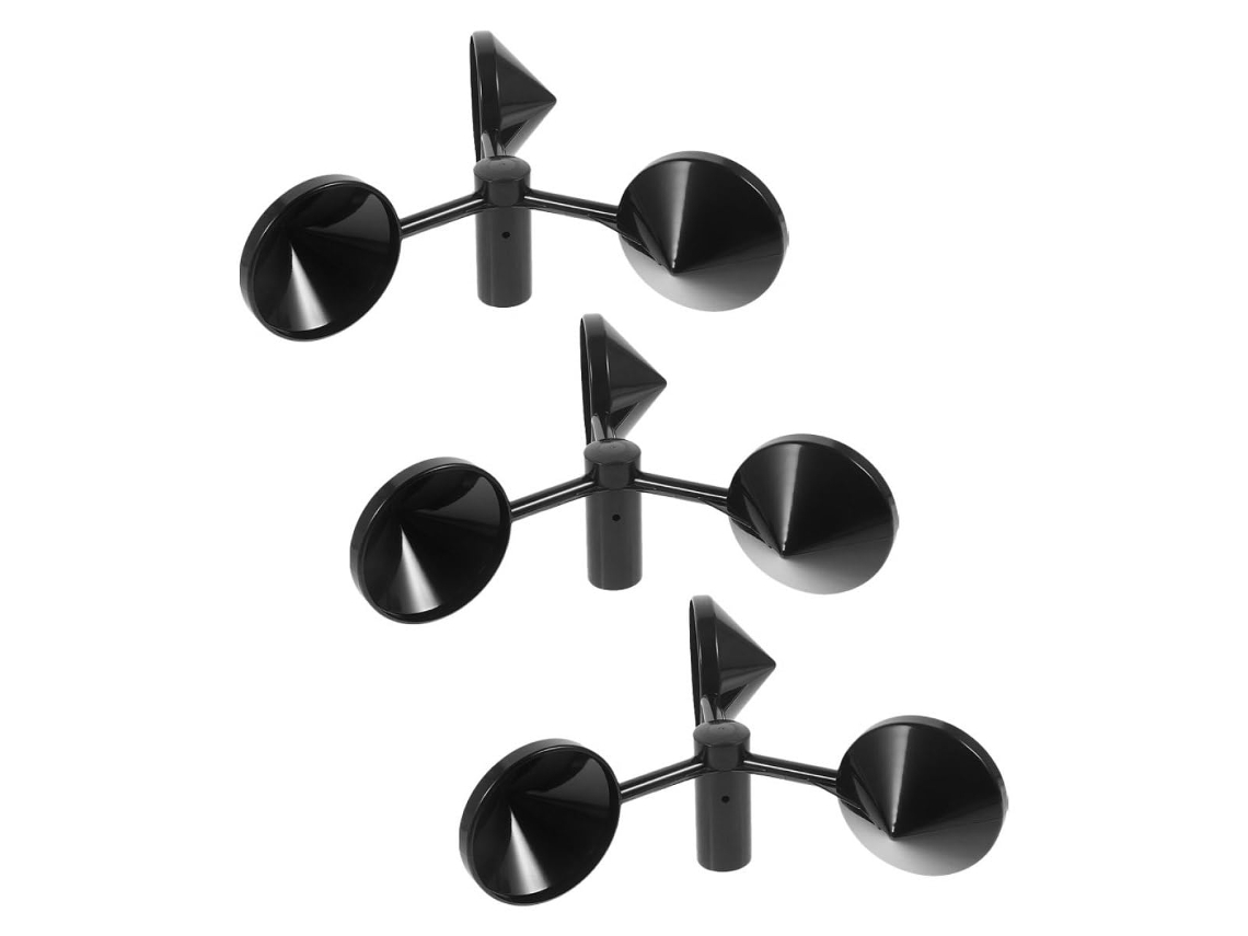 Juego De 3 Anemómetros Metálicos Portátiles Para Una Medición Precisa De La Velocidad.