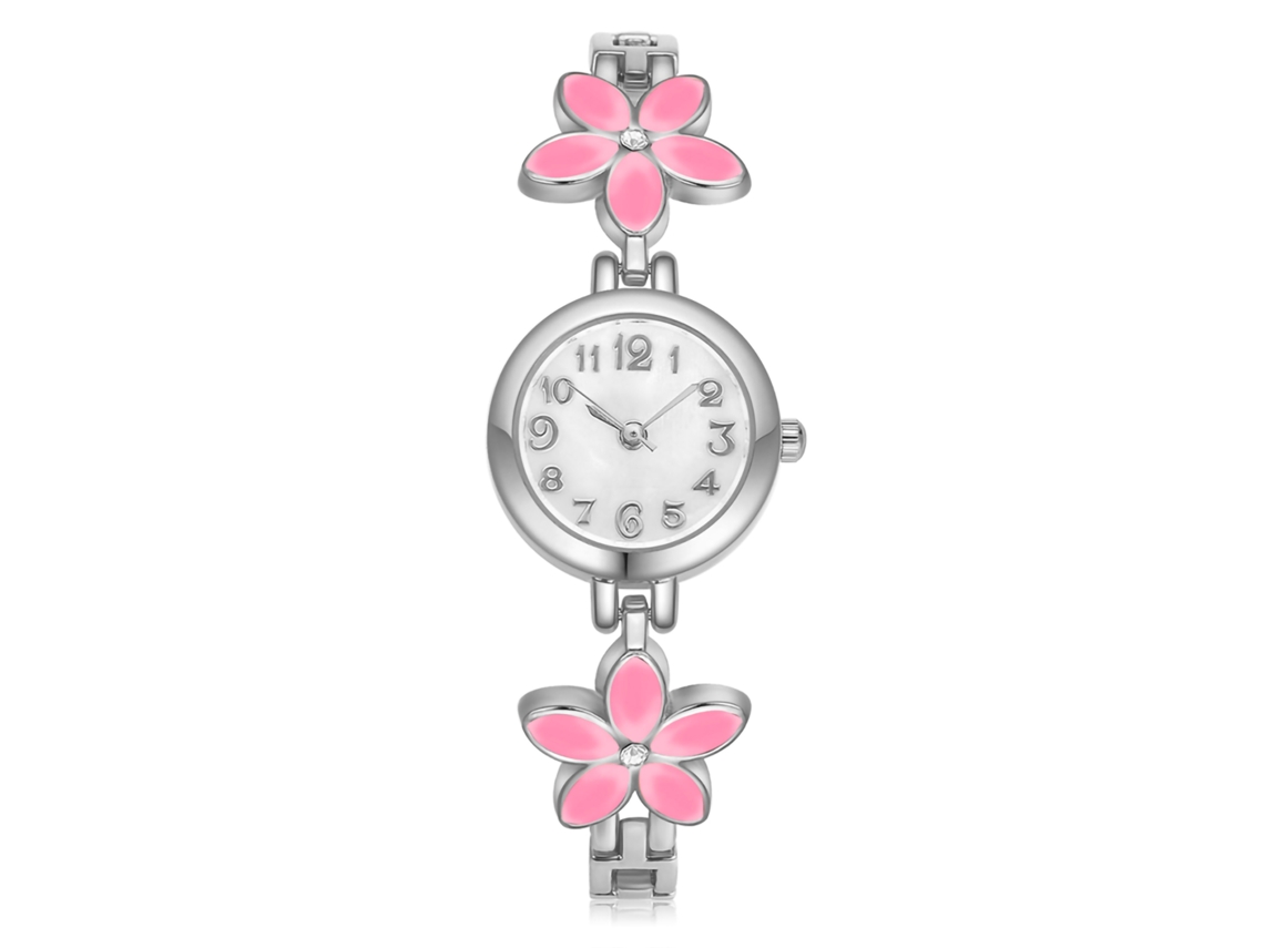 Reloj De Pulsera Analógico De Cuarzo Para Mujer Con Diamantes De Imitación Dorados Y Correa De Pu Negra.
