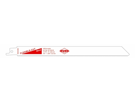 RUKO-33189135-Pack de 5 sierras de sable acero de corte ultra rápido (Bosch S 122 EF) Largo 225 mm Paso 1,4 mm