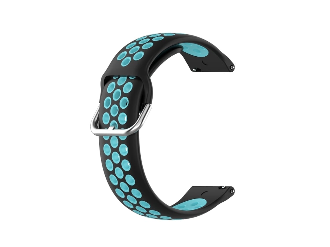 Bracelete Para Samsung Galaxy Watch 4 (44mm) - Silicone Duas Cores - Black Mint Green