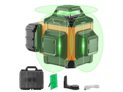 Láser autonivelante en cruz verde 3x360° 30m con batería Tekmaquinas