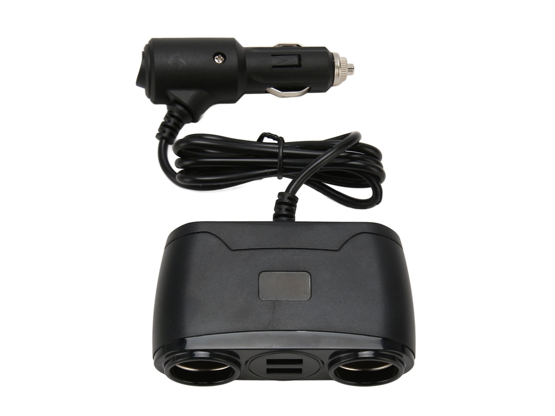 Carregador De Cigarro Elétrico Para Carro 120w Com 2 Portas Usb Multifuncional Adaptador Para Dispositivos Móveis