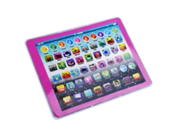 Tablet Pad Brinquedo Educativo Pré-escolar Aprendizagem Inglês Letras Números Rosa