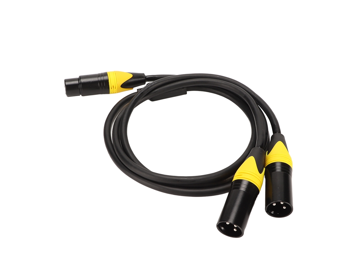 Cable Divisor Xlr Hembra A 2 Machos De 3 Pines, Sin Ruido, De Baja Pérdida, 1 M/3,3 Pies Para Mezclador De Micrófono