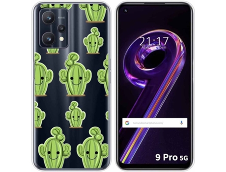 Carcasa para Realme 9 Pro 5G TUMUNDOSMARTPHONE Dibujos Transparente Cactus Multicolor