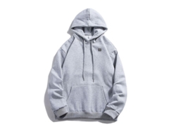 2026-sudadera Con Capucha Térmica Usb Unisex De Algodón Y Lana Gruesa Para Otoño/invierno Casual Gris Con Cremallera Y Bolsillos