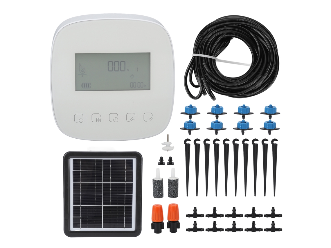 Sistema de riego automático solar programable con Tuya Wifi