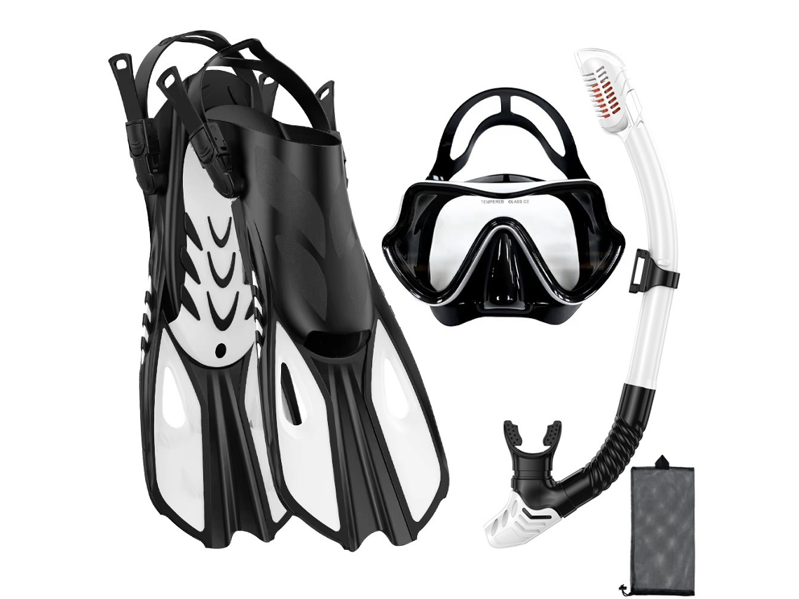 Kit de snorkel antivaho e impermeable – Talla L/XL, ideal para buceo en aguas bravas.