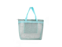 Bolso de playa grande plegable de lona transparente, bolso de hombro reutilizable para compras, almacenamiento de juguetes, organizador de arena GOKOCO