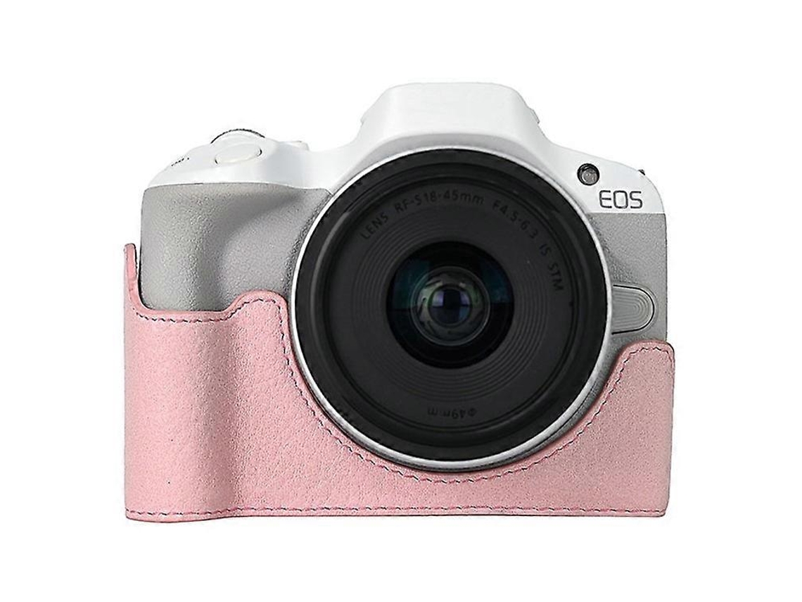 Soporte para cámara Canon EOS R100/R50 con batería extraíble y funda protectora de piel sintética con textura de lichi Facpoet