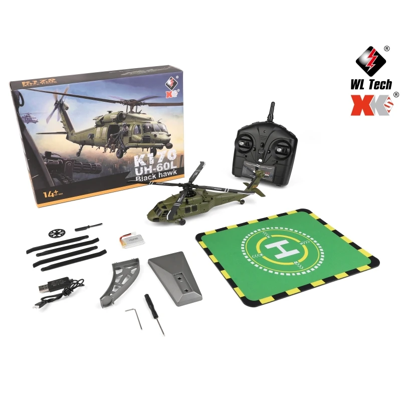 Helicóptero Teledirigido De 4 Canales, Con Giroscopio Y Luces Led, Juguete/regalo.