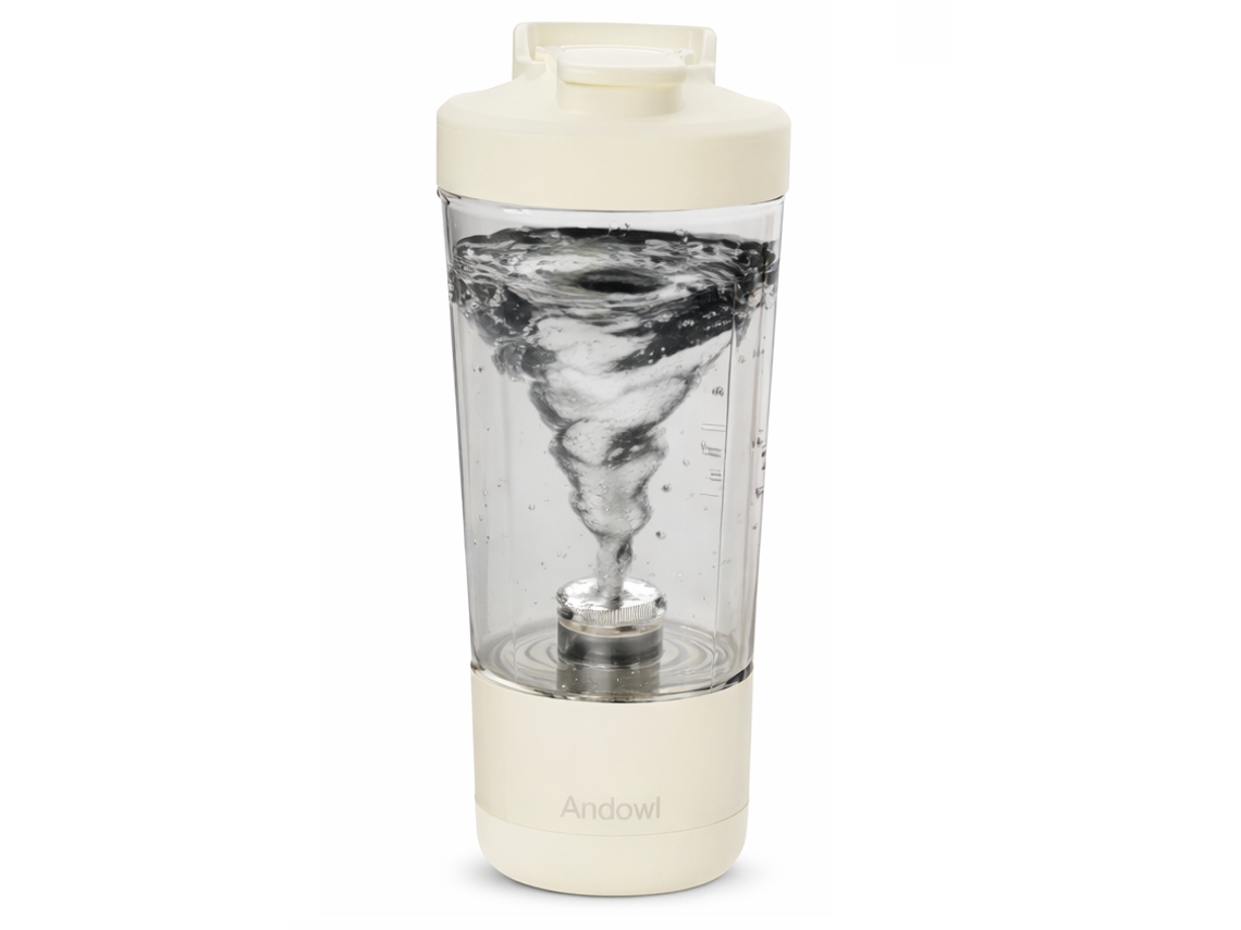 Botella mezcladora eléctrica Andowl Q-lb06 blanca de 400 ml