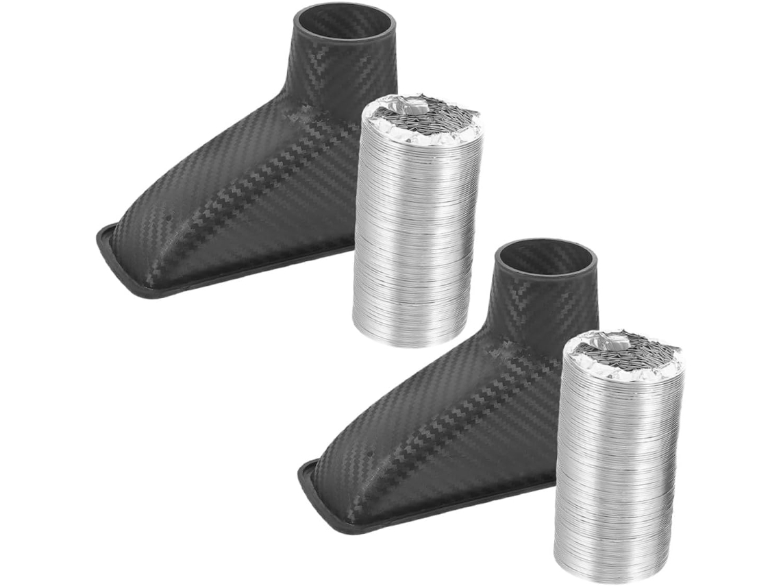 Kit De Conductos De Admisión De Aire Para Coche En Abs, 2 Piezas, Manguera De Extensión Flexible Y Duradera.