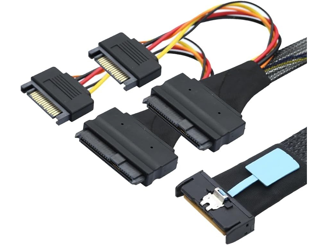 Cable Adaptador Para Servidor Multifunción Slimline Sas Mcio 8i 74p A 2 Sff 8639+15p