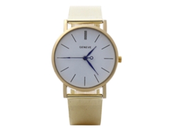 Reloj De Pulsera De Aleación Para Mujer Con Brazalete De Malla De Oro Ultrafino.