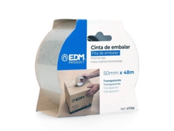 Cinta EDM Empaque Transparente Adhesiva 48Micras 50mx50mm
