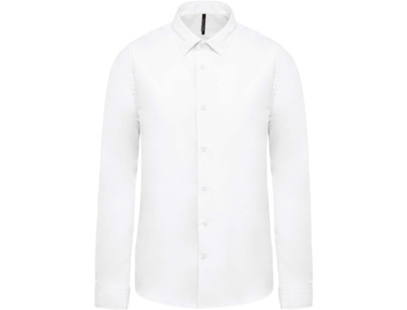 Camisa de Manga Larga Kariban Popeline Blanc (Tam: M)