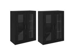 Armarios de pared 2 piezas Roble Negro MAISON EXCLUSIVE