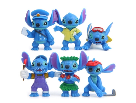Muñeco GAATPOT 6Pcs/Lot 3-5Cm Disney Action Toy Figures Lilo Stitch Doll Mini Stitch Figure Micro Landscape Doll Decoration Toys Christmas Gift