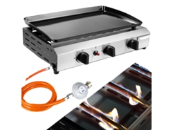 Parrilla de gas, quemadores de acero inoxidable, diseño portátil, parrilla de gas de 3 quemadores OEM