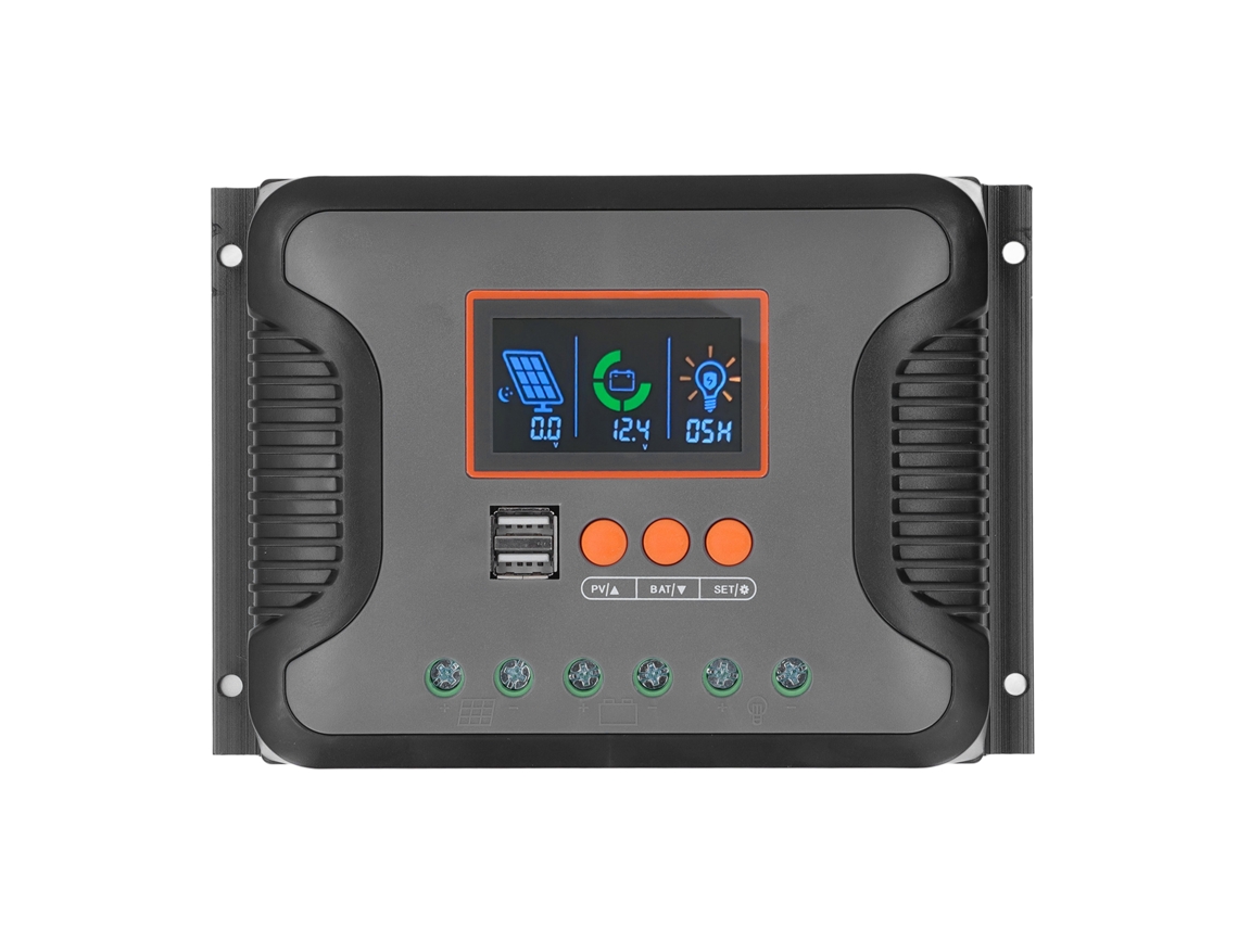 Controlador De Carga Solar Pwm De 60 A, 12 V, 24 V, 36 V Y 48 V Con 2 Puertos Usb Para Baterías De Litio Y Plomo-ácido.