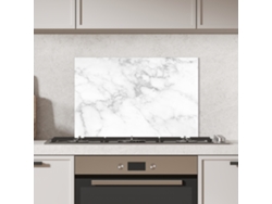 Panel Antisalpicaduras Cocina Mármol - Gris - Blanco - Mármol Texturado 70x50 Cm