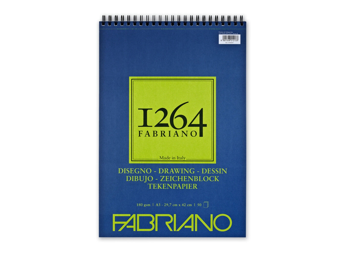 Bloc de Dibujo FABRIANO 1264 A3 50 Hojas Papel 180 G