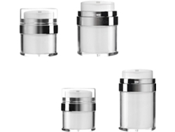 Lot De 4 Frascos Pompe Airless Sous Vide Pour Cosmétiques Contenants Recargables 15ml 30ml 50ml