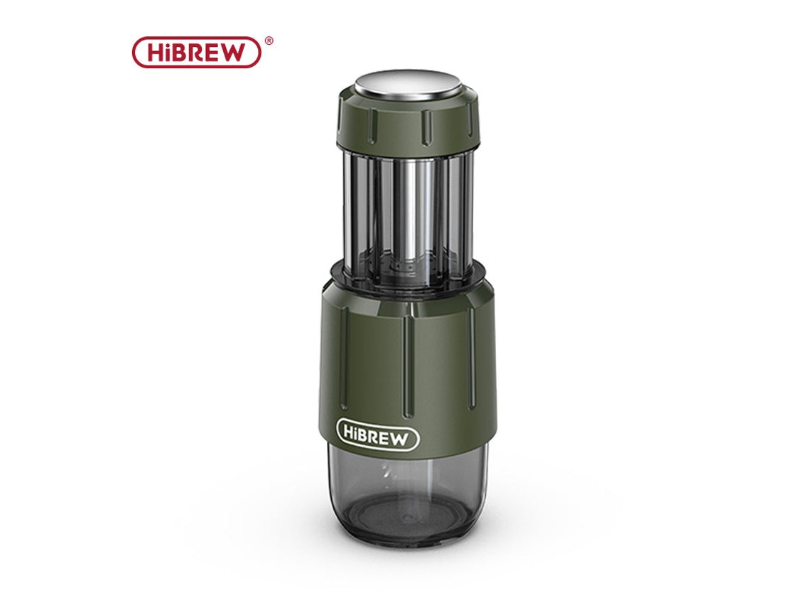 Cafetera espresso portátil 2 en 1 Hibrew H4d para cápsulas y café molido. Prensa manual. Café caliente y frío para viajes, casa, camping.