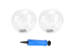 2 Luces Solares Flotantes Para Piscina Ip68, Pelota Inflable Transparente De 35 Cm (13,78 Pulgadas)
