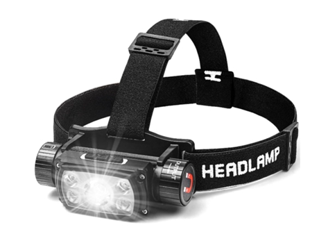 Faros LED Linterna frontal recargable Linterna frontal impermeable de 1000 lúmenes con 6 modos y diadema ajustable TURMIN