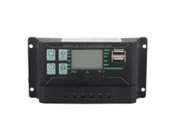 Controlador De Carga Solar Pwm De 30 A Y 12 V/24 V Con Pantalla Lcd Y Doble Salida Usb.