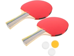 Raquetas de tenis de mesa con mango largo, 2 unidades, madera.