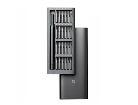 Kit de destornilladores Xiaomi Mijia con 24 puntas magnéticas de precisión/caja de aluminio gris