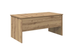 Mesa de centro HARLANV1 de roble artesanal, 102 x 50,5 x 46,5 cm