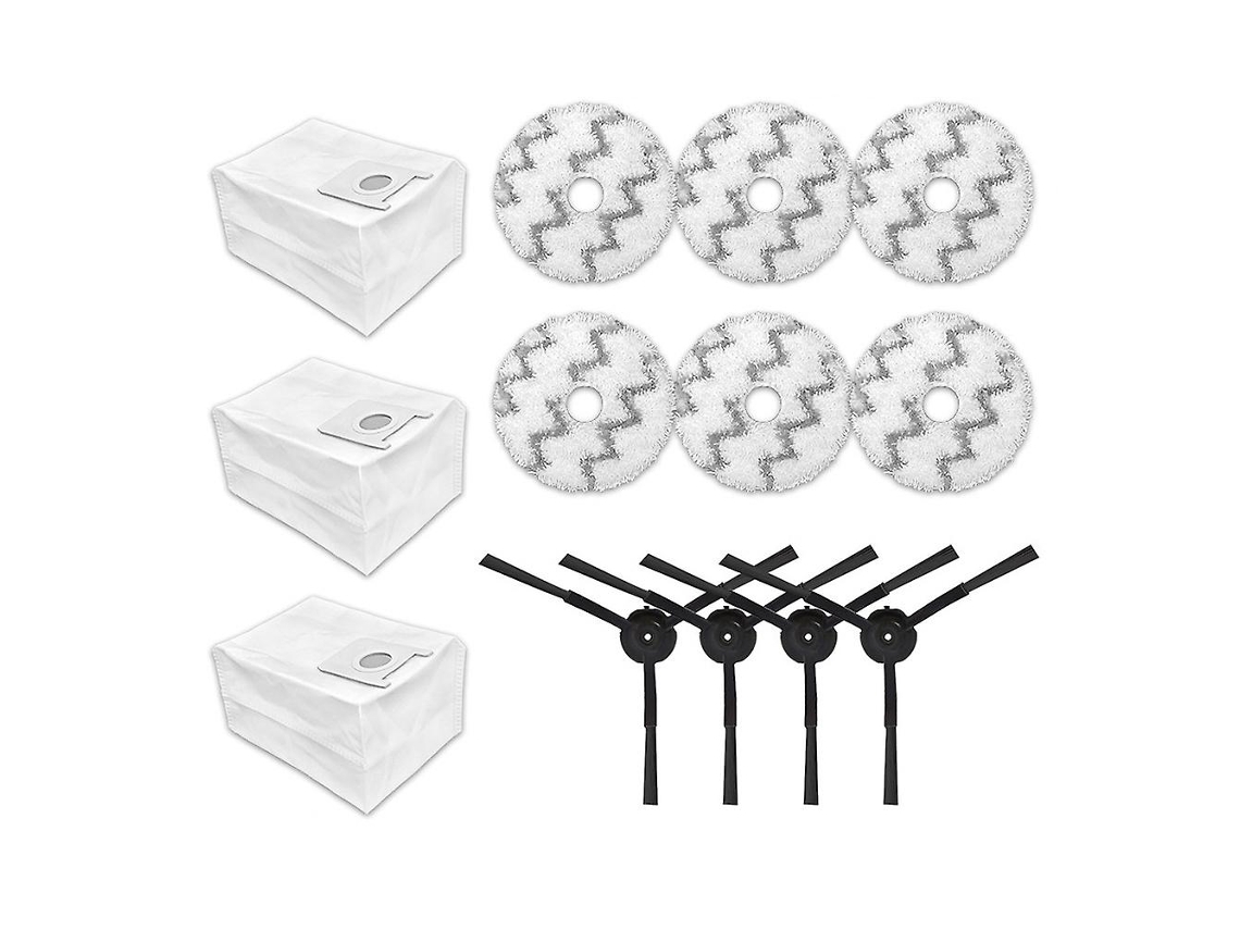 Escova lateral esfregona pano almofadas trapos saco de pó para xiaomi roidmi eva sdj06rm