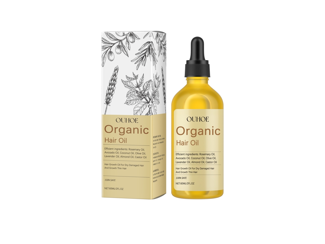Aceite vegetal natural para fortalecer las raíces del cabello.