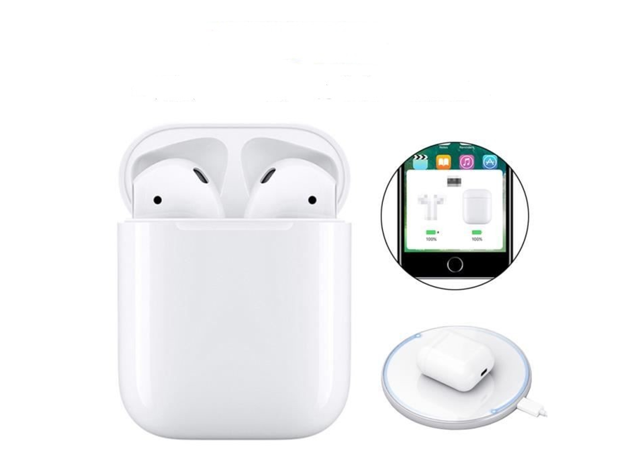 Auriculares Bluetooth True Wireless  I90000 MAX (In Ear - Microfone)