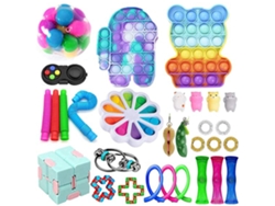 Bj-30 Pcs Juguetes Sensoriales Push Bubble Set De Juguetes De Descompresión Para Niños Adultos Ansiedad Autismo