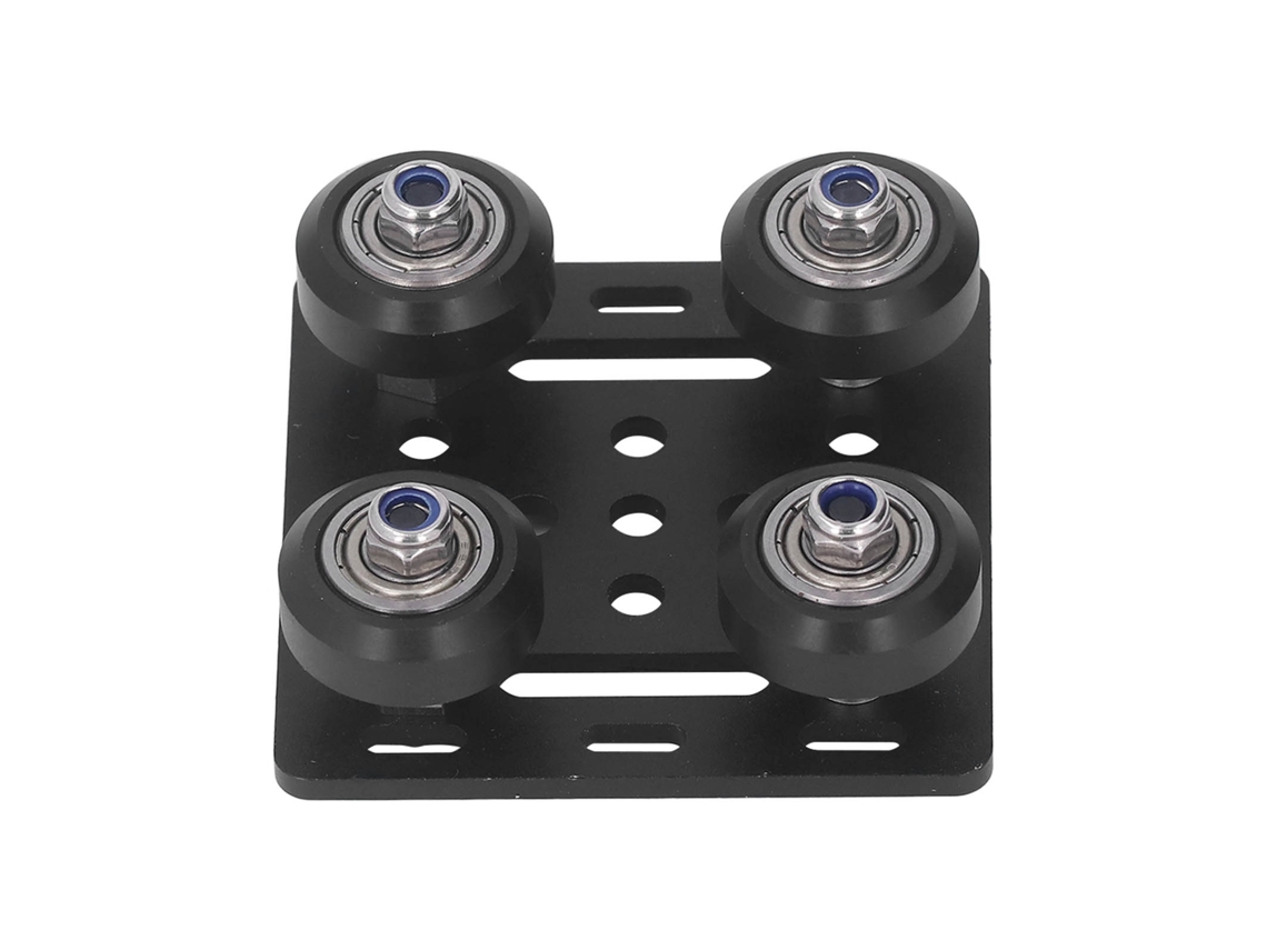 Polea De Perfil De Aluminio Para Impresora 3d Con 4 Poleas Y Placa De Soporte Trasera