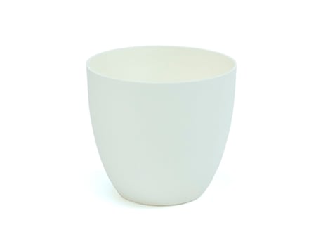 PLASTIKEN TES - Maceta Redonda Cuenco Diámetro 32 cm Capacidad 175L Blanco